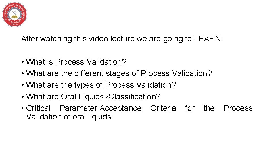 After watching this video lecture we are going to LEARN: • What is Process