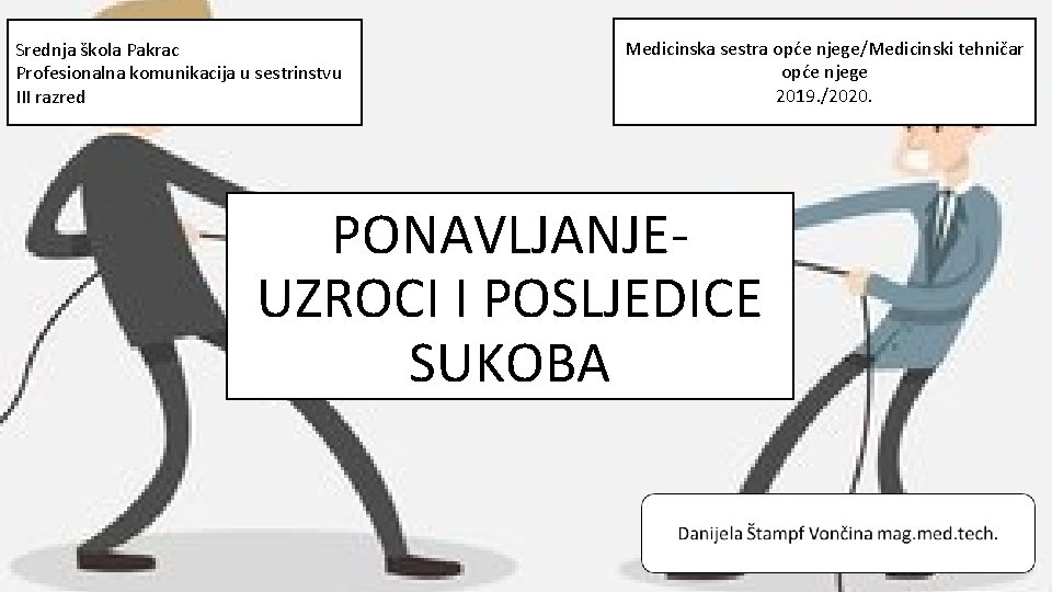 Srednja škola Pakrac Profesionalna komunikacija u sestrinstvu III razred Medicinska sestra opće njege/Medicinski tehničar