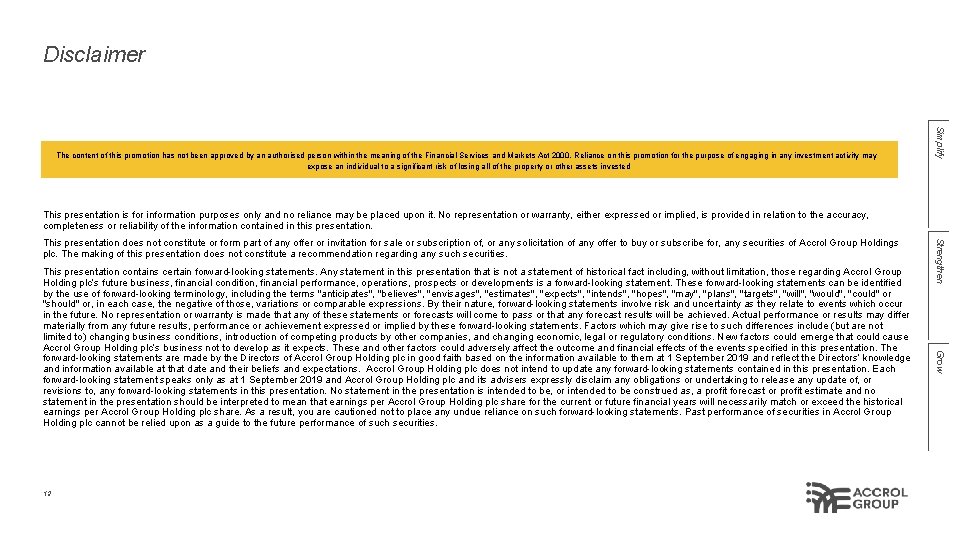 Disclaimer Simplify The content of this promotion has not been approved by an authorised