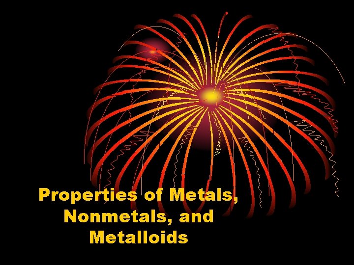 Properties of Metals, Nonmetals, and Metalloids 