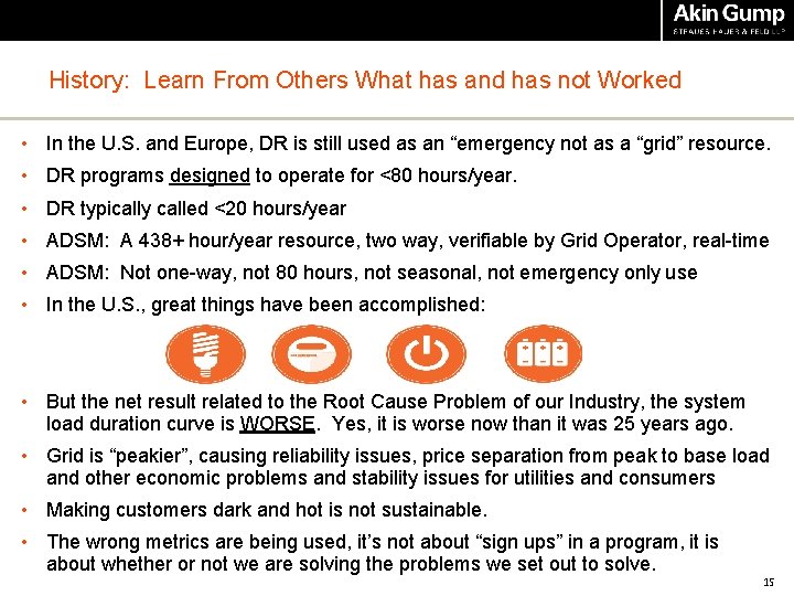 History: Learn From Others What has and has not Worked • In the U.