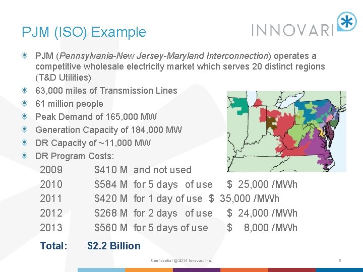 PJM (ISO) Example PJM (Pennsylvania-New Jersey-Maryland Interconnection) operates a competitive wholesale electricity market which