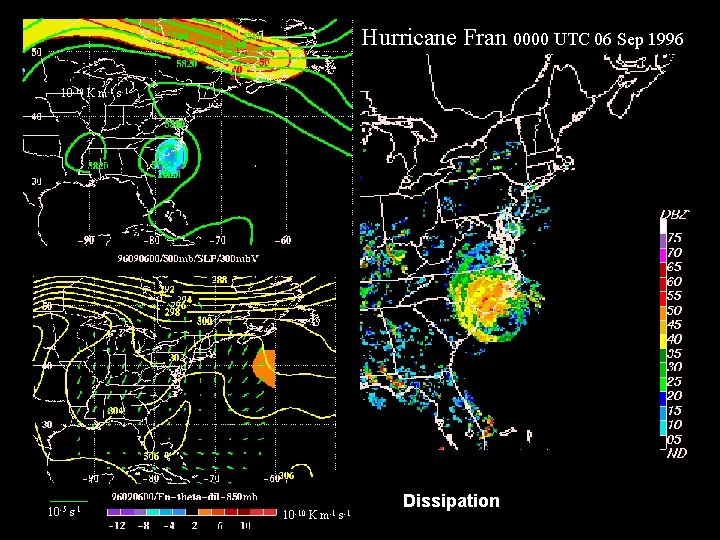 Hurricane Fran 0000 UTC 06 Sep 1996 10 -10 K m-1 s-1 10 -5