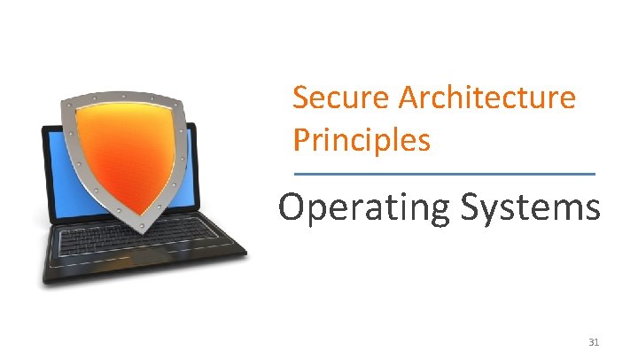 Secure Architecture Principles Operating Systems 31 