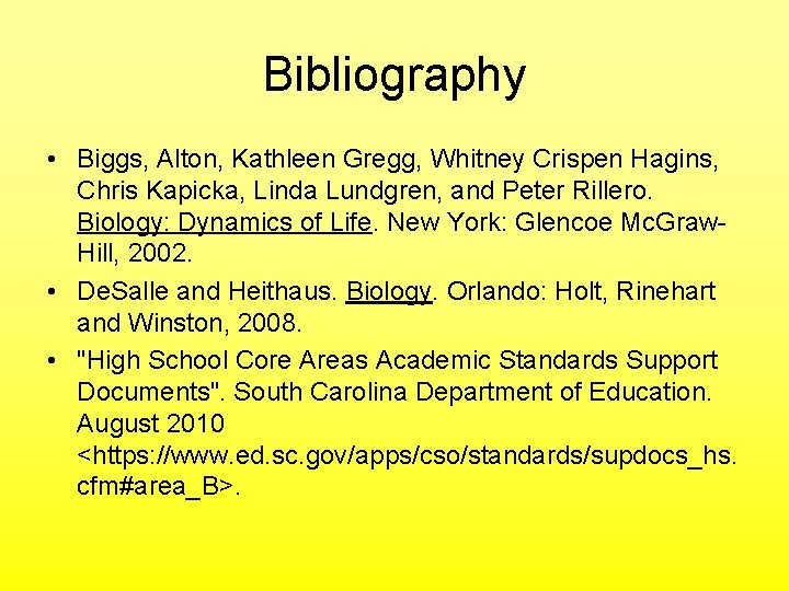 Bibliography • Biggs, Alton, Kathleen Gregg, Whitney Crispen Hagins, Chris Kapicka, Linda Lundgren, and