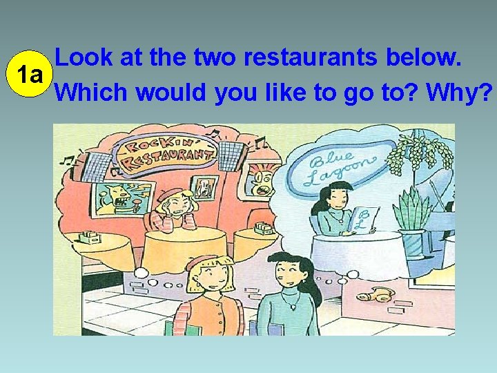 Look at the two restaurants below. 1 a Which would you like to go