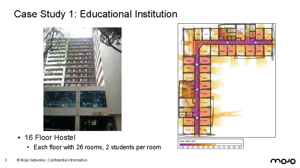 Case Study 1: Educational Institution • 16 Floor Hostel • Each floor with 26