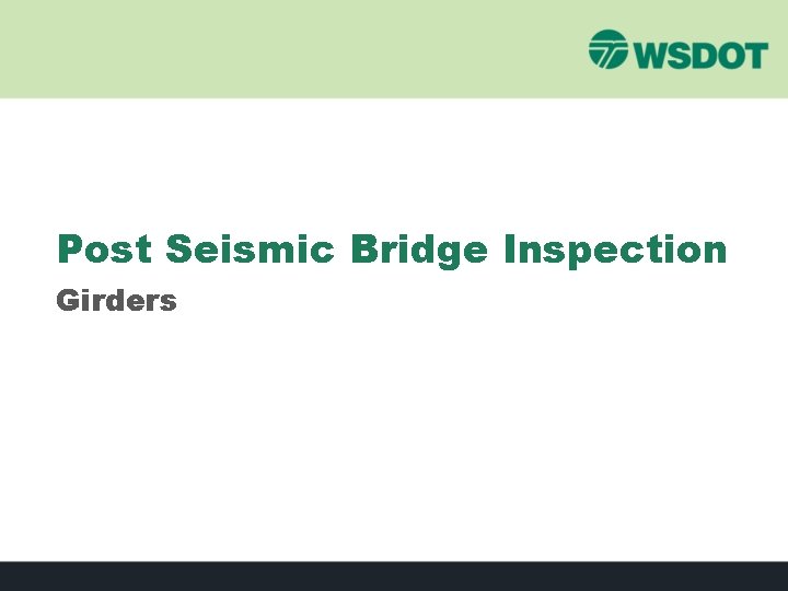 Post Seismic Bridge Inspection Girders 