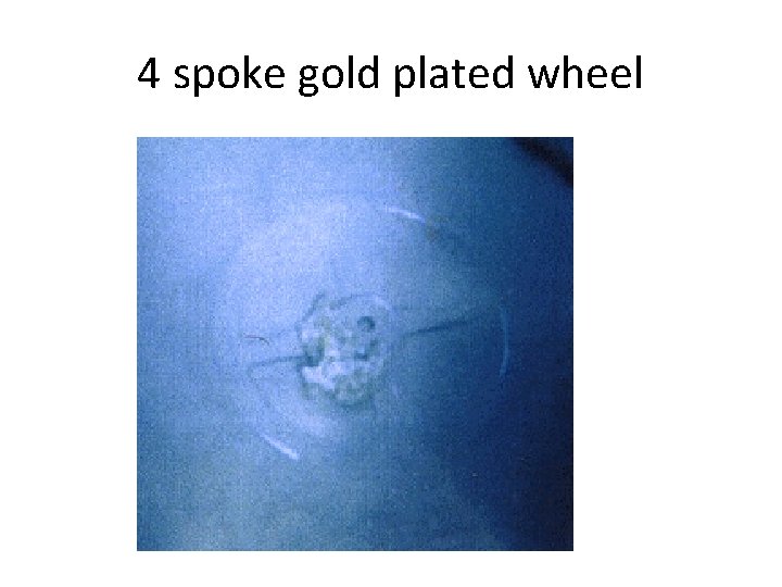 4 spoke gold plated wheel 