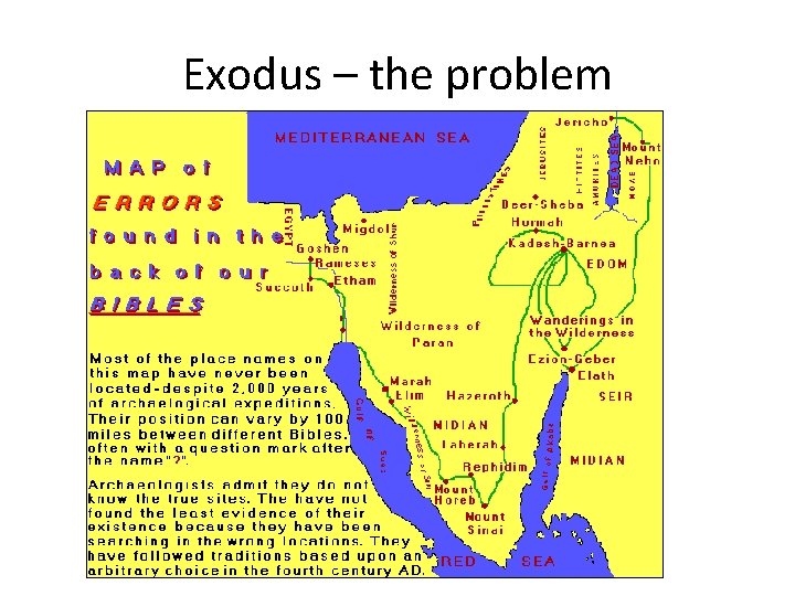 Exodus – the problem 