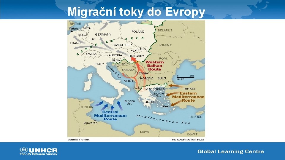 Migrační toky do Evropy 