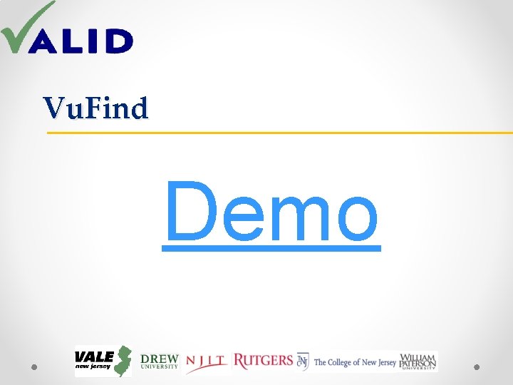 Vu. Find Demo Vu. Find Demo