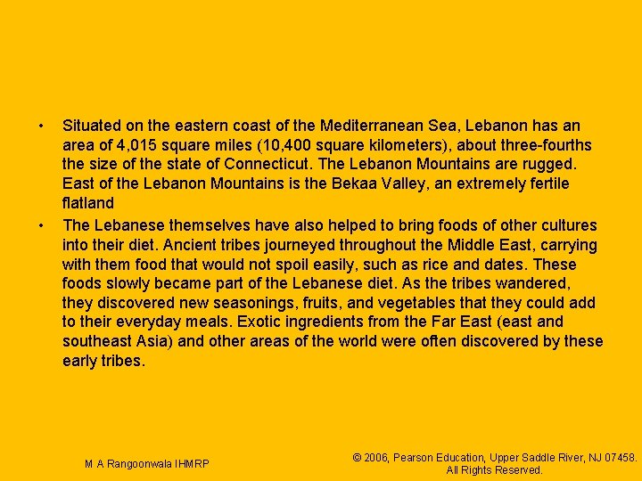  • • Situated on the eastern coast of the Mediterranean Sea, Lebanon has