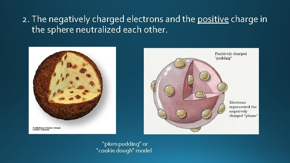 2. The negatively charged electrons and the positive charge in the sphere neutralized each