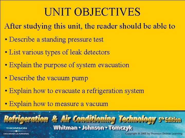 UNIT OBJECTIVES After studying this unit, the reader should be able to • Describe