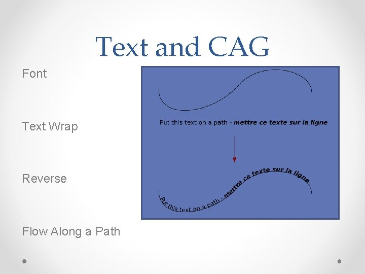 Text and CAG Font Text Wrap Reverse Flow Along a Path Text and CAG Font Text Wrap Reverse Flow Along a Path