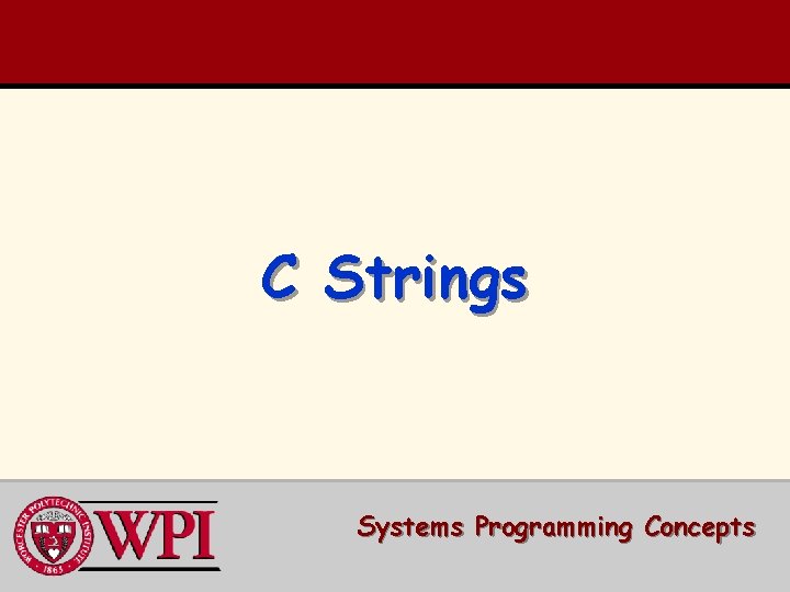 C Strings Systems Programming Concepts 