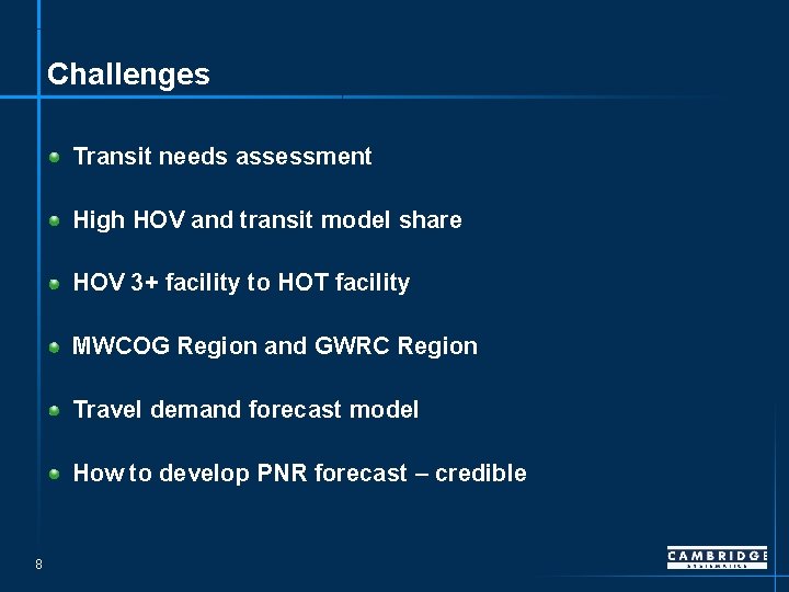 An Approach to Using A Regional Travel Demand