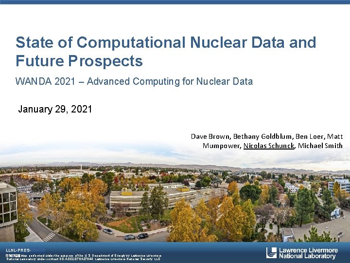 State of Computational Nuclear Data and Future Prospects WANDA 2021 – Advanced Computing for
