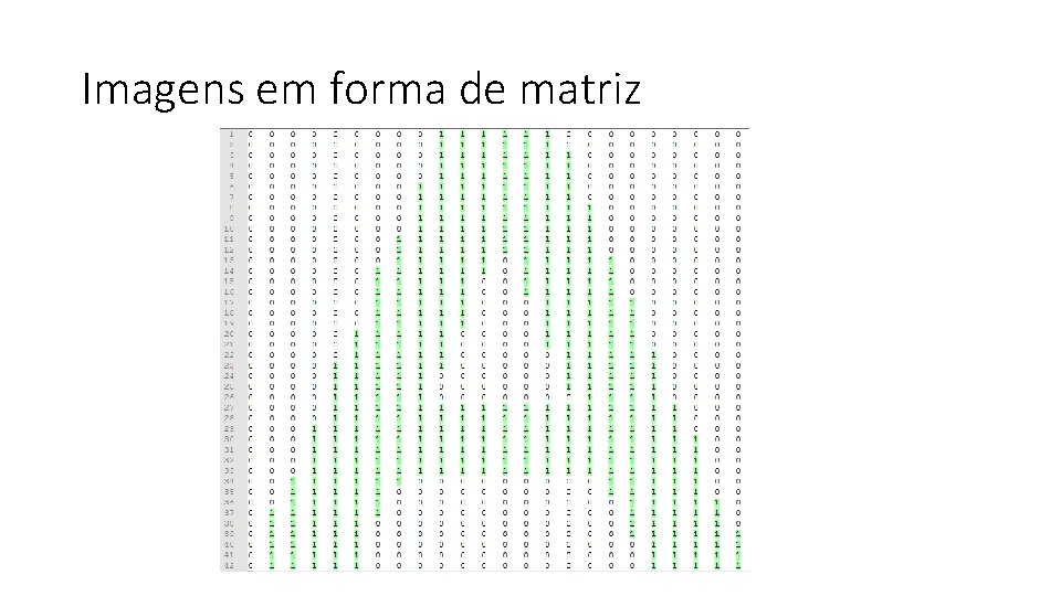 Imagens em forma de matriz 