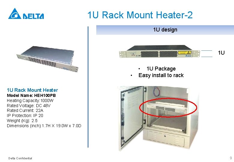1 U Rack Mount Heater-2 1 U design 1 U • • 1 U