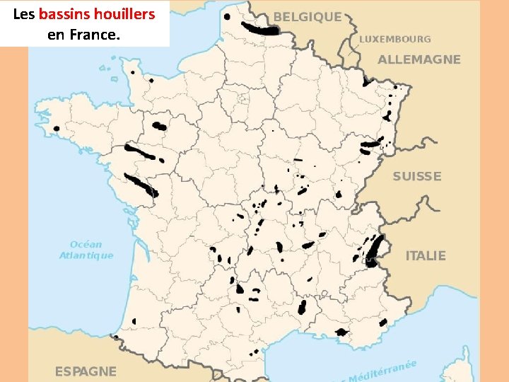 Les bassins houillers en France. 