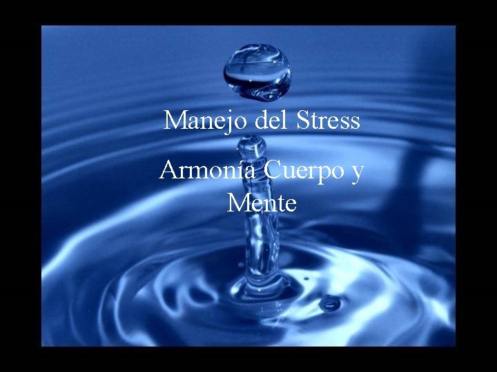 Manejo del Stress Armonía Cuerpo y Mente 