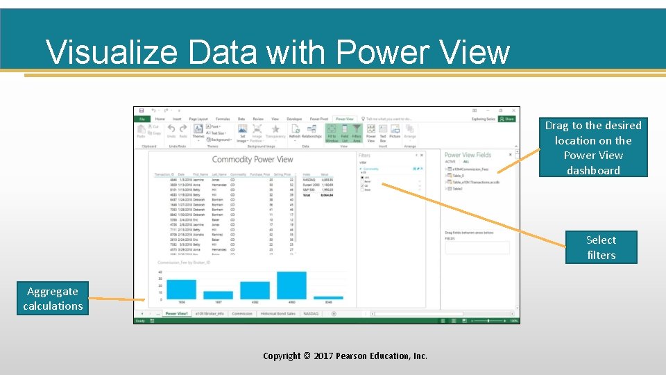 Visualize Data with Power View Drag to the desired location on the Power View