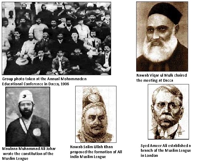 Group photo taken at the Annual Mohammaden Educational Conference in Dacca, 1906 Maulana Muhammad