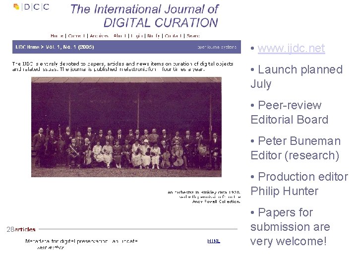 • www. ijdc. net • Launch planned July • Peer-review Editorial Board • • www. ijdc. net • Launch planned July • Peer-review Editorial Board •