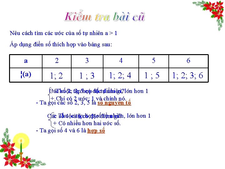 Nêu cách tìm các ước của số tự nhiên a > 1 Áp dụng