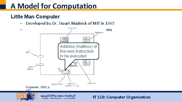A Model for Computation Little Man Computer – Developed by Dr. Stuart Madnick of
