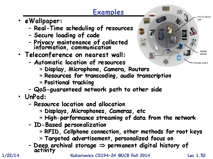 • e. Wallpaper: Examples – Real-Time scheduling of resources – Secure loading of • e. Wallpaper: Examples – Real-Time scheduling of resources – Secure loading of