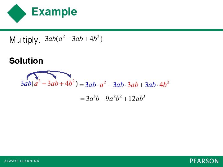 Example Multiply. Solution 