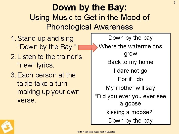 Down by the Bay: Using Music to Get in the Mood of Phonological Awareness