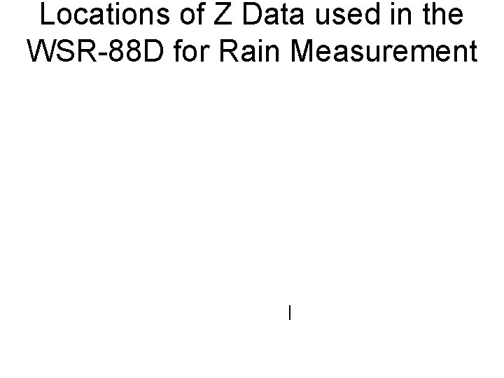 Locations of Z Data used in the WSR-88 D for Rain Measurement 