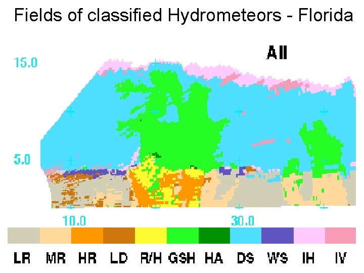 Fields of classified Hydrometeors - Florida 