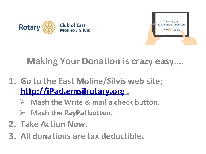 Making Your Donation is crazy easy…. 1. Go to the East Moline/Silvis web site;