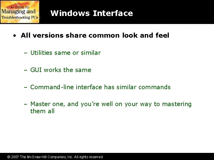 Understanding Windows Chapter 13 2007 The Mc GrawHill