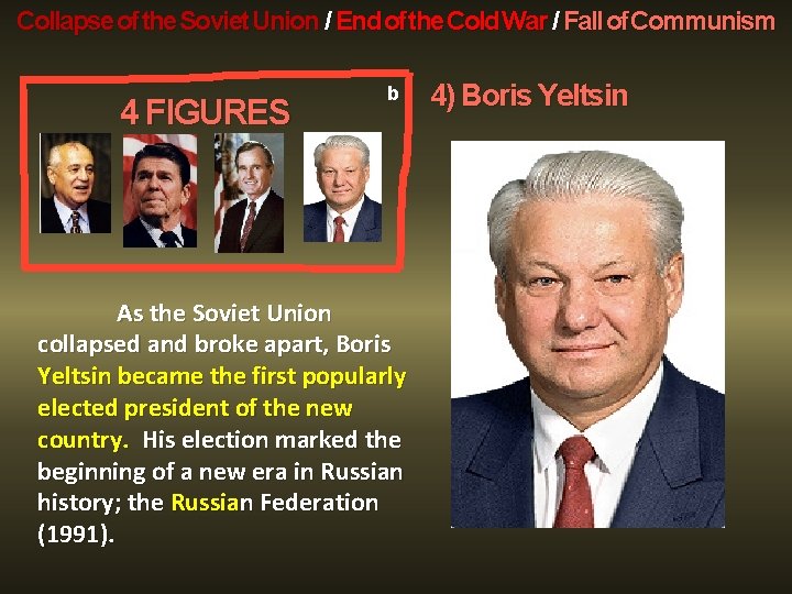 Collapse of the Soviet Union / End of the Cold War / Fall of