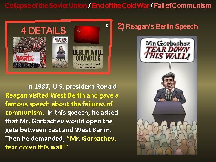 Collapse of the Soviet Union / End of the Cold War / Fall of