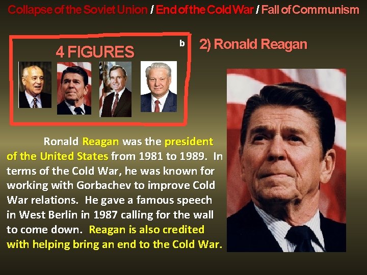 Collapse of the Soviet Union / End of the Cold War / Fall of