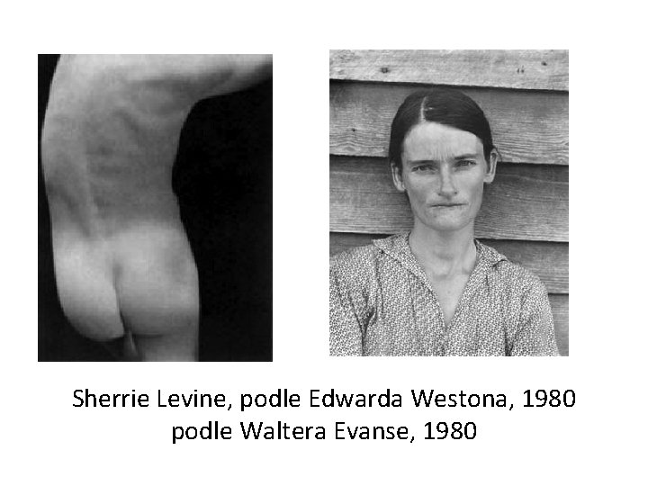 Sherrie Levine, podle Edwarda Westona, 1980 podle Waltera Evanse, 1980 