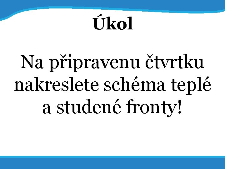 20. 5. 2017 20 Úkol Na připravenu čtvrtku nakreslete schéma teplé a studené fronty!