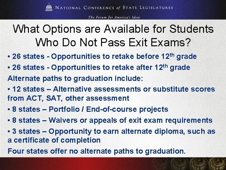 What Options are Available for Students Who Do Not Pass Exit Exams? • 26
