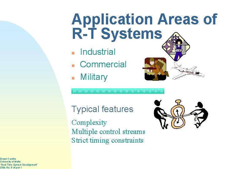 Ernest Cachia University of Malta “Real-Time System Development” Slide No. 6 of part 1