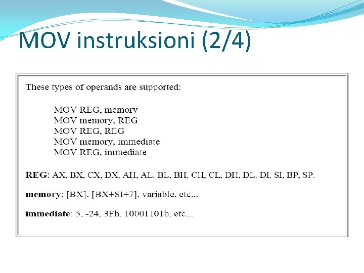 MOV instruksioni (2/4) 