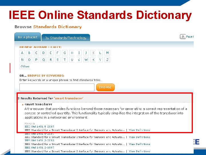 IEEE Online Standards Dictionary 