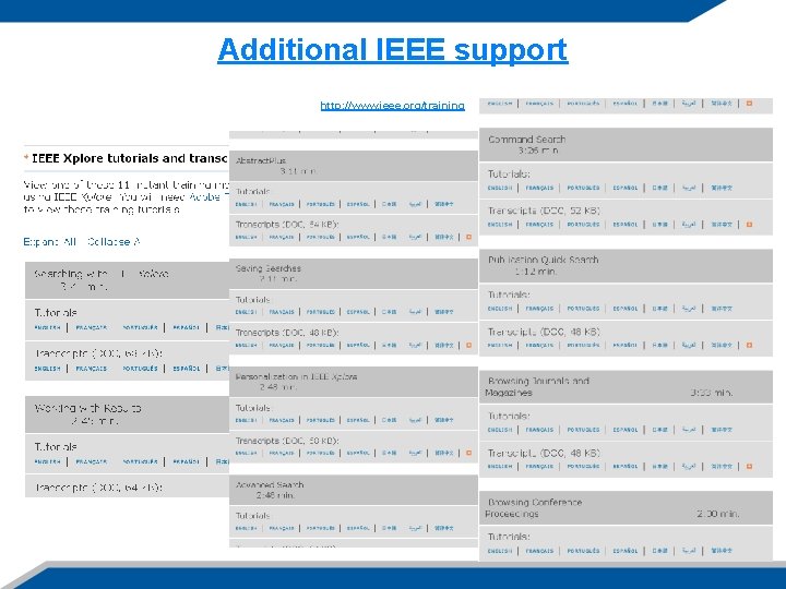 Additional IEEE support http: //www. ieee. org/training 