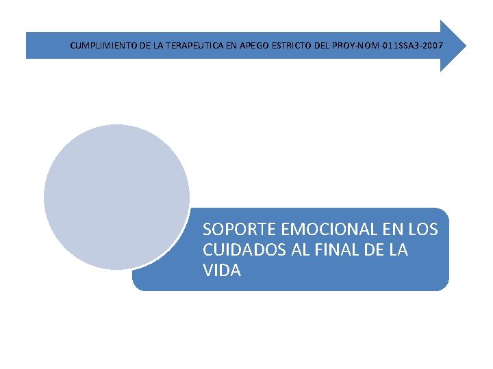 CUMPLIMIENTO DE LA TERAPEUTICA EN APEGO ESTRICTO DEL PROY-NOM-011 SSA 3 -2007 SOPORTE EMOCIONAL